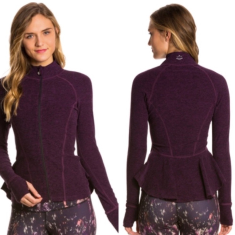 Beyond Yoga NWOT Spacedye Peplum Pleated Jacket